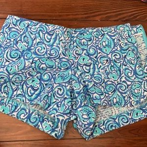 Lilly Pulitzer blue and white shorts